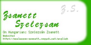 zsanett szelezsan business card